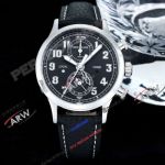 TWF Clone Patek Philippe Calatrava Pilot Travel Time Chronograph Black Dial Watch